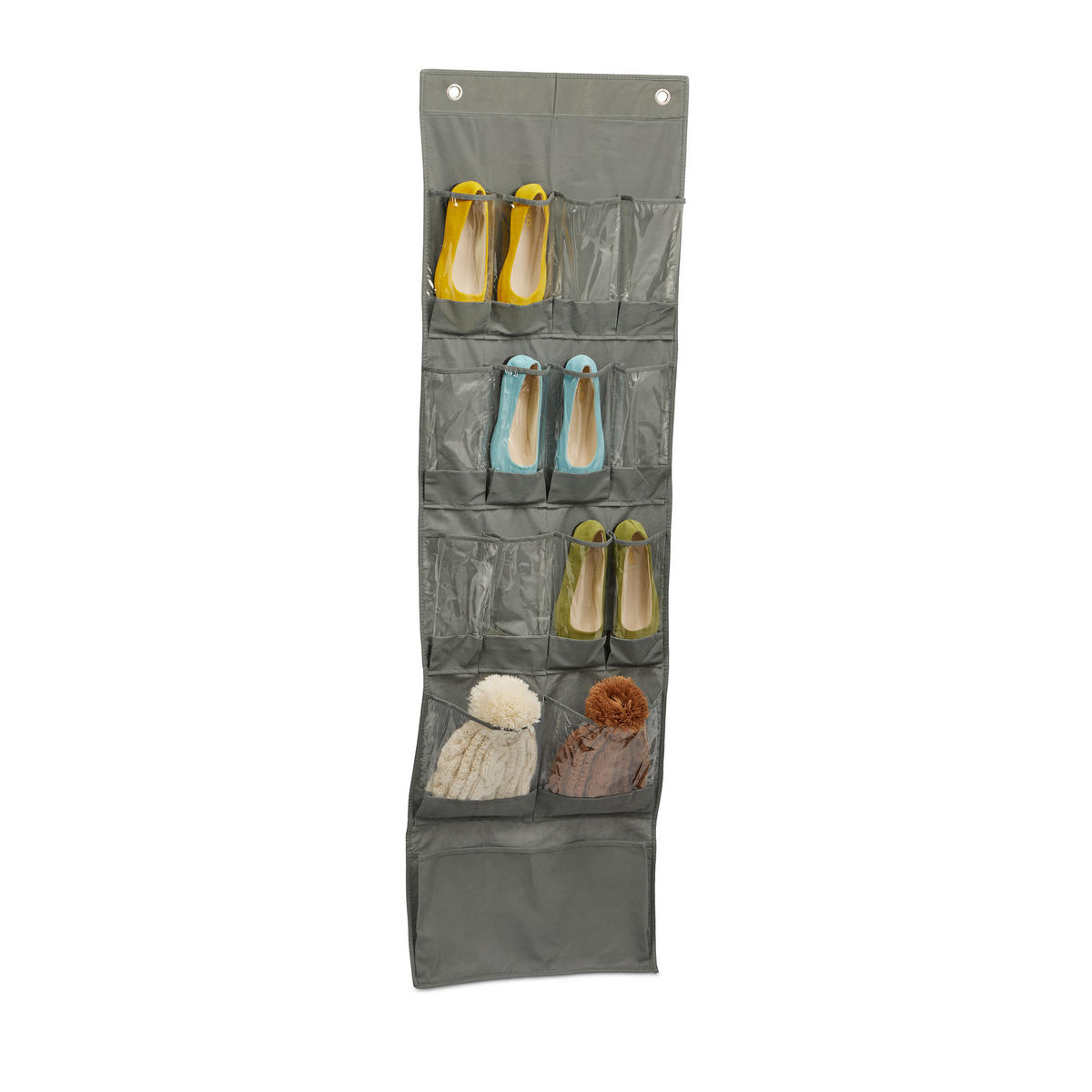 SCHUHORGANIZER - Grau, Kunststoff/Metall (47.5/158/5cm) - Relaxdays