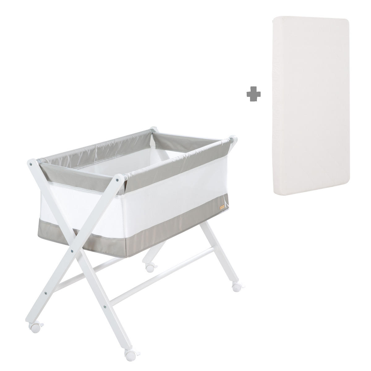 BEISTELLBETT 85 x 45 cm - Weiß, Holzwerkstoff (45/85cm) - Roba