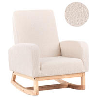 KINDERSCHAUKELSTUHL Bouclé Hellbeige Norby - Beige, Textil (54/71/70cm) - Beliani