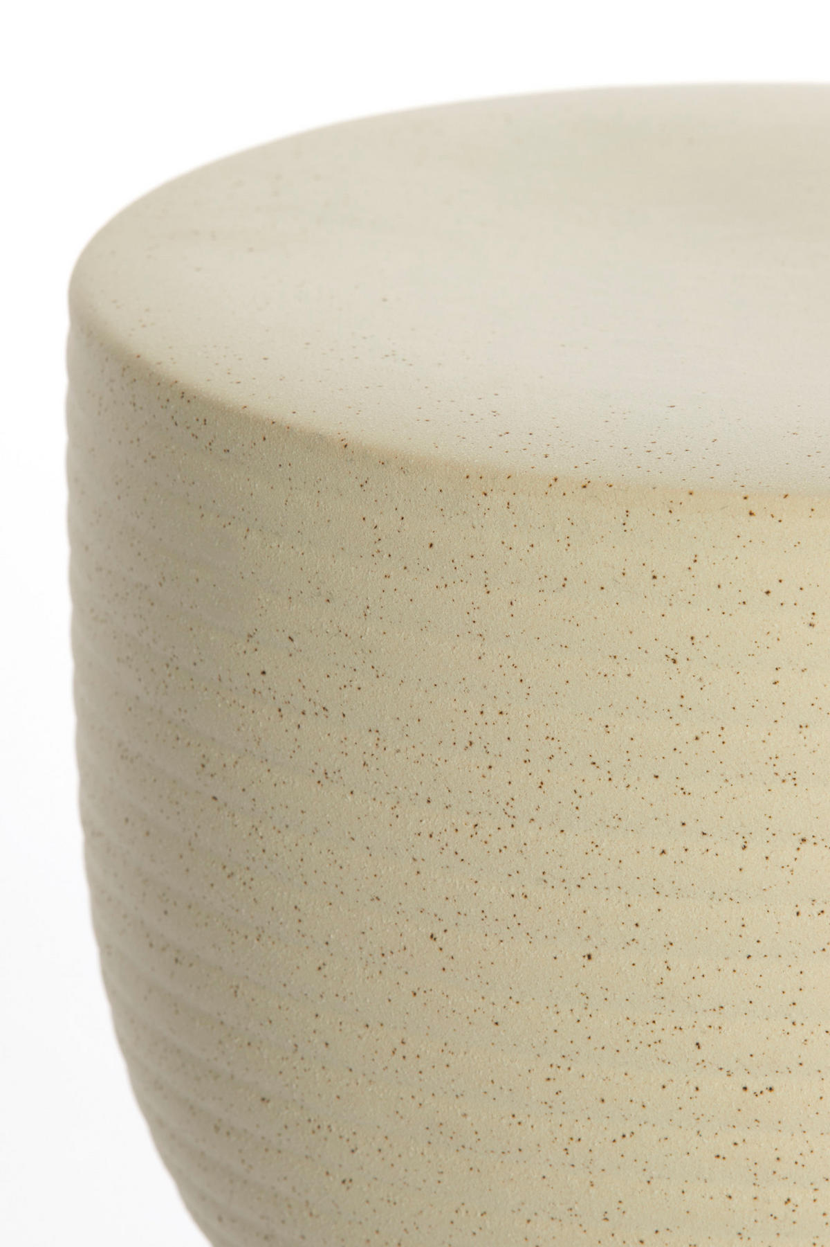 HOCKER Finca Weiß Ø28,5/42 cm - Creme, Keramik (28.5/28.5/42cm) - Light & Living