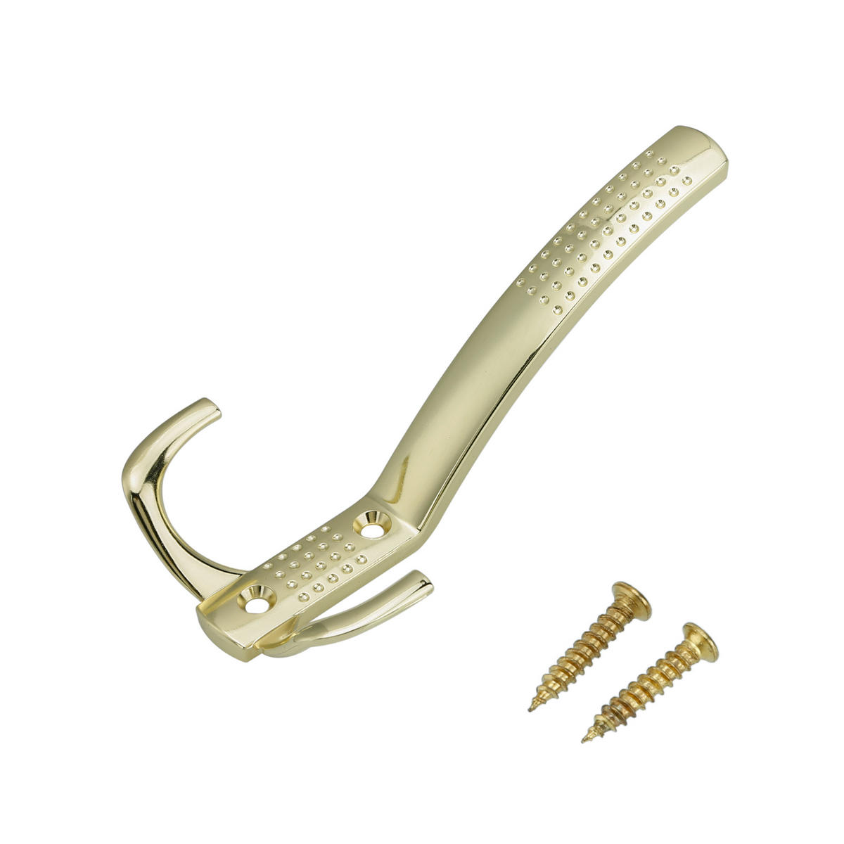 DOPPEL GARDEROBENHAKEN 7.58 / 1.69 / 14.28 cm - Goldfarben, Metall (1.69/14/7.58cm) - Intirilife