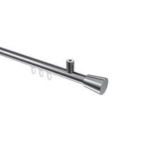 INNENLAUF-GARDINENSTANGEN-SET Sonius Sitra 180 cm, 1-läufig, 20 mm Ø Chrom - Chromfarben, Metall (180cm) - INTERDECO