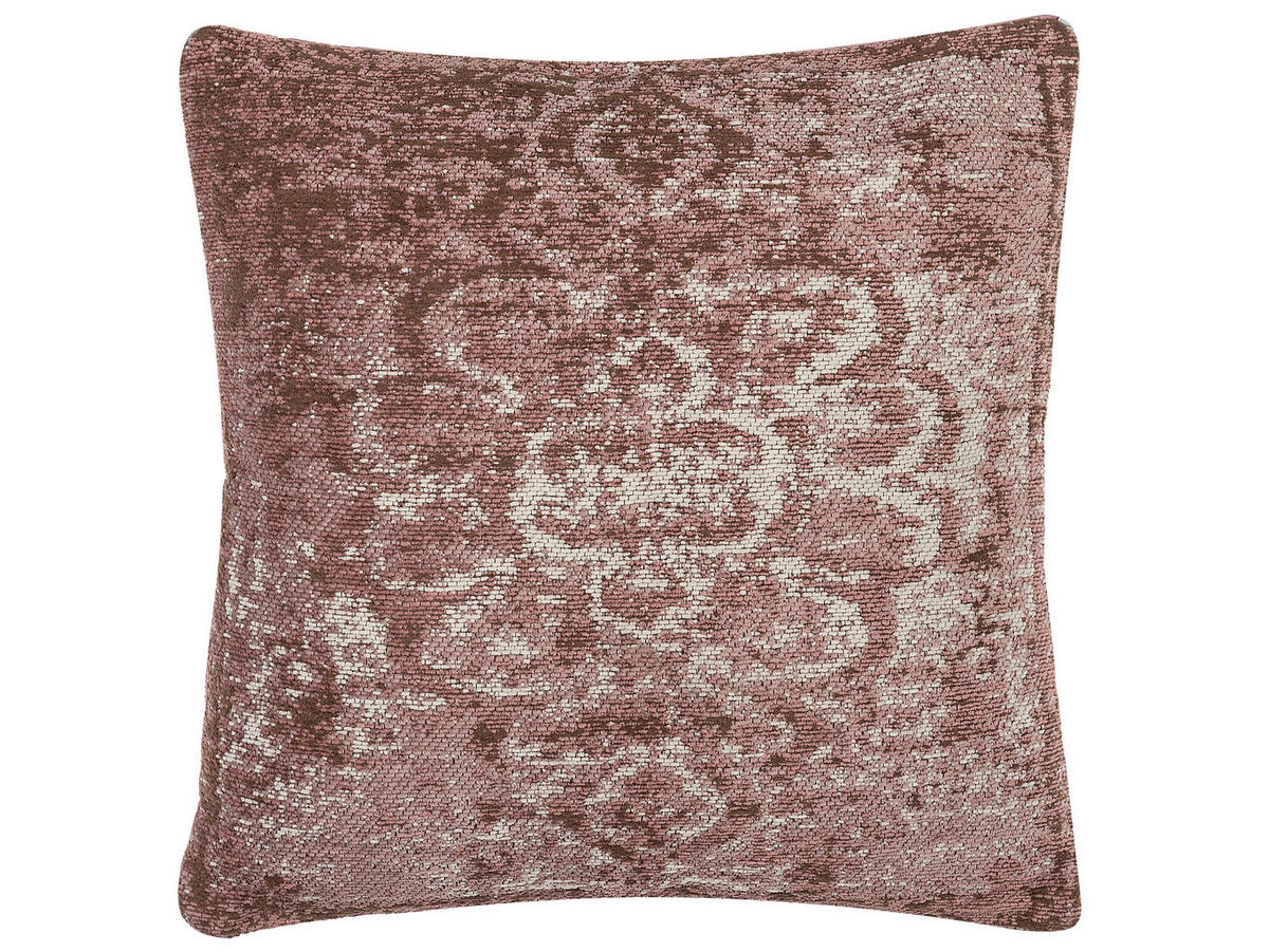 DEKOKISSEN 2er-Set Rosa 45/45 cm Vakayar - Pink, Naturmaterialien/Textil (45/45cm) - Beliani