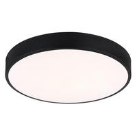 DECKENLEUCHTE LED Metall Schwarz matt CCT - Schwarz, Metall (37.8/37.8/7cm) - Globo Lighting