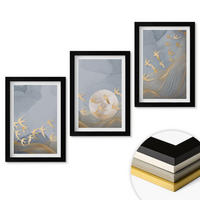 WANDBILDER 3er-Set - 20x30 cm Schwarzer Rahmen - Vögel, die am Himmel fliegen - Schwarz, Kunststoff (20/30cm) - ArtPrintCave