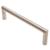 MÖBELGRIFF BA 128mm, Küchengriff Edelstahl massiv gebürstet - Grau, Metall (1/3.5/13.8cm)