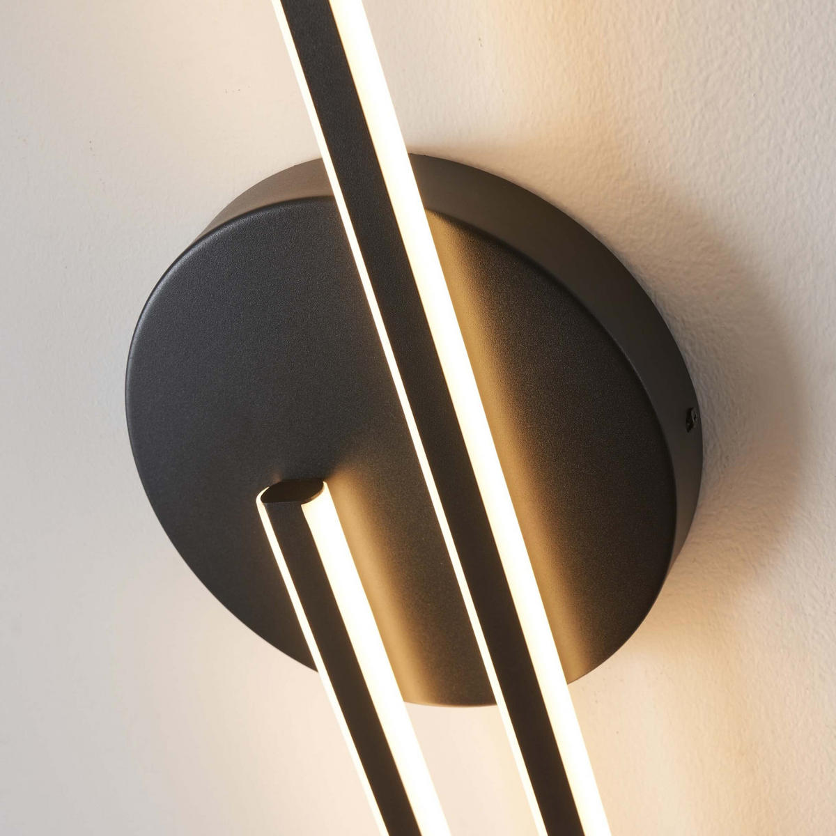 WANDLEUCHTE Pia, Schwarz, 80cm - Schwarz, Metall (4/80/20cm) - KOSILUM