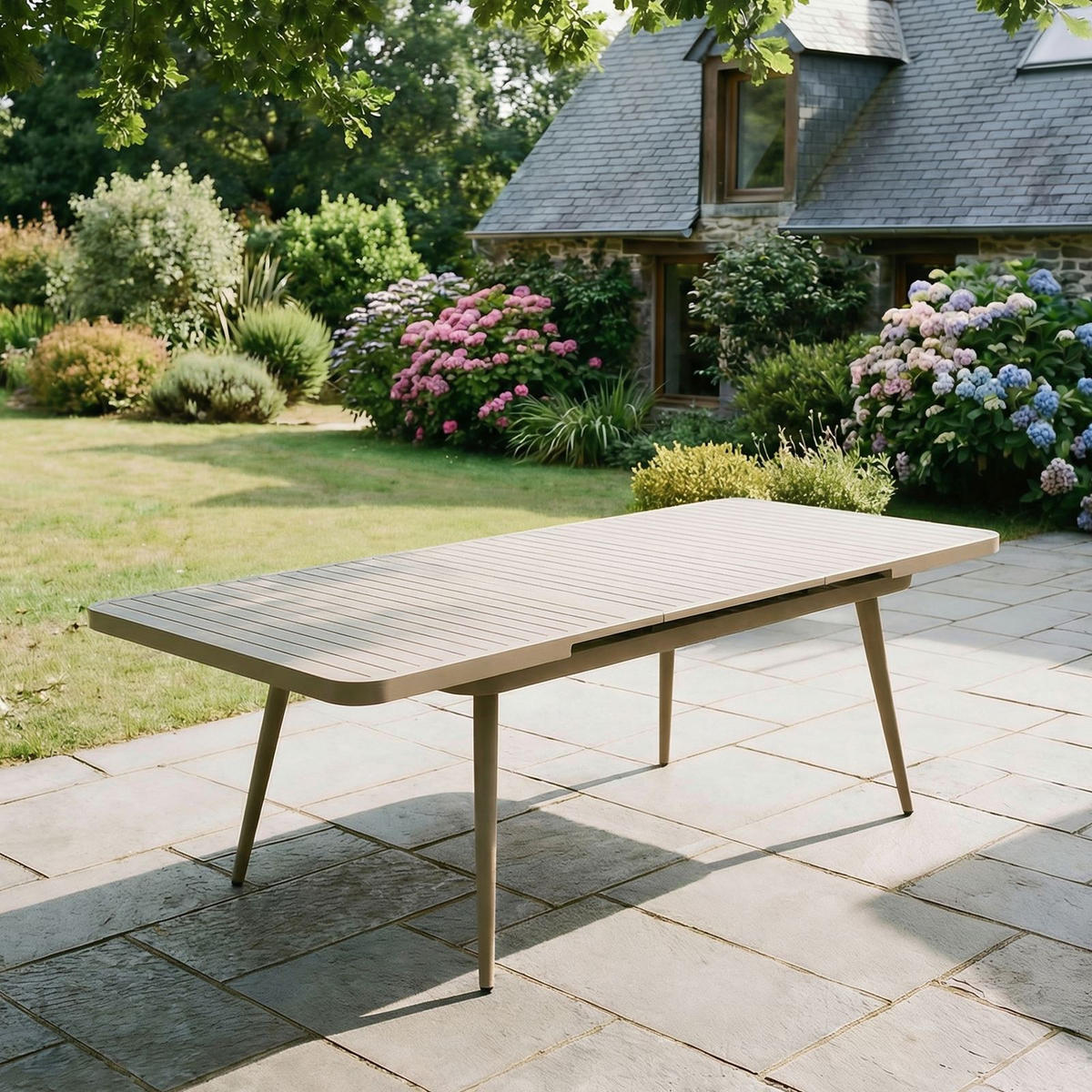 GARTENTISCH SUNNY - Champagner, Metall (90/150/78cm) - IDIMEX