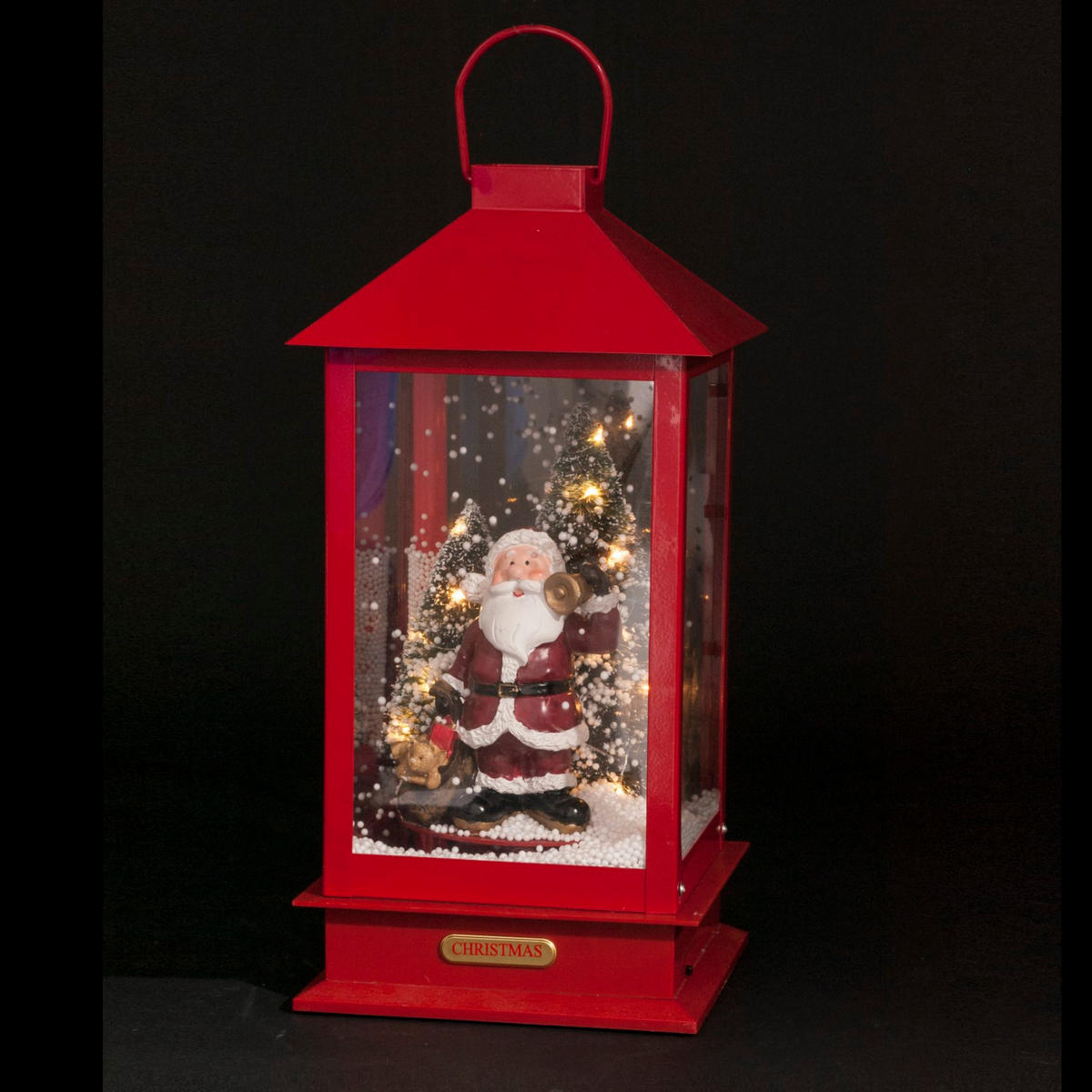 LATERNE mit Weihnachtsmann 19/19/38 cm - Multicolor, Kunststoff (19/38/19cm) - Fééric Lights and Christmas