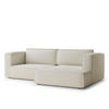 ECKSOFA MIT SCHLAFFUNKTION Velto Creme Webstoff - Creme/Schwarz, Holz/Holzwerkstoff (250/152cm) - Maison de Reve