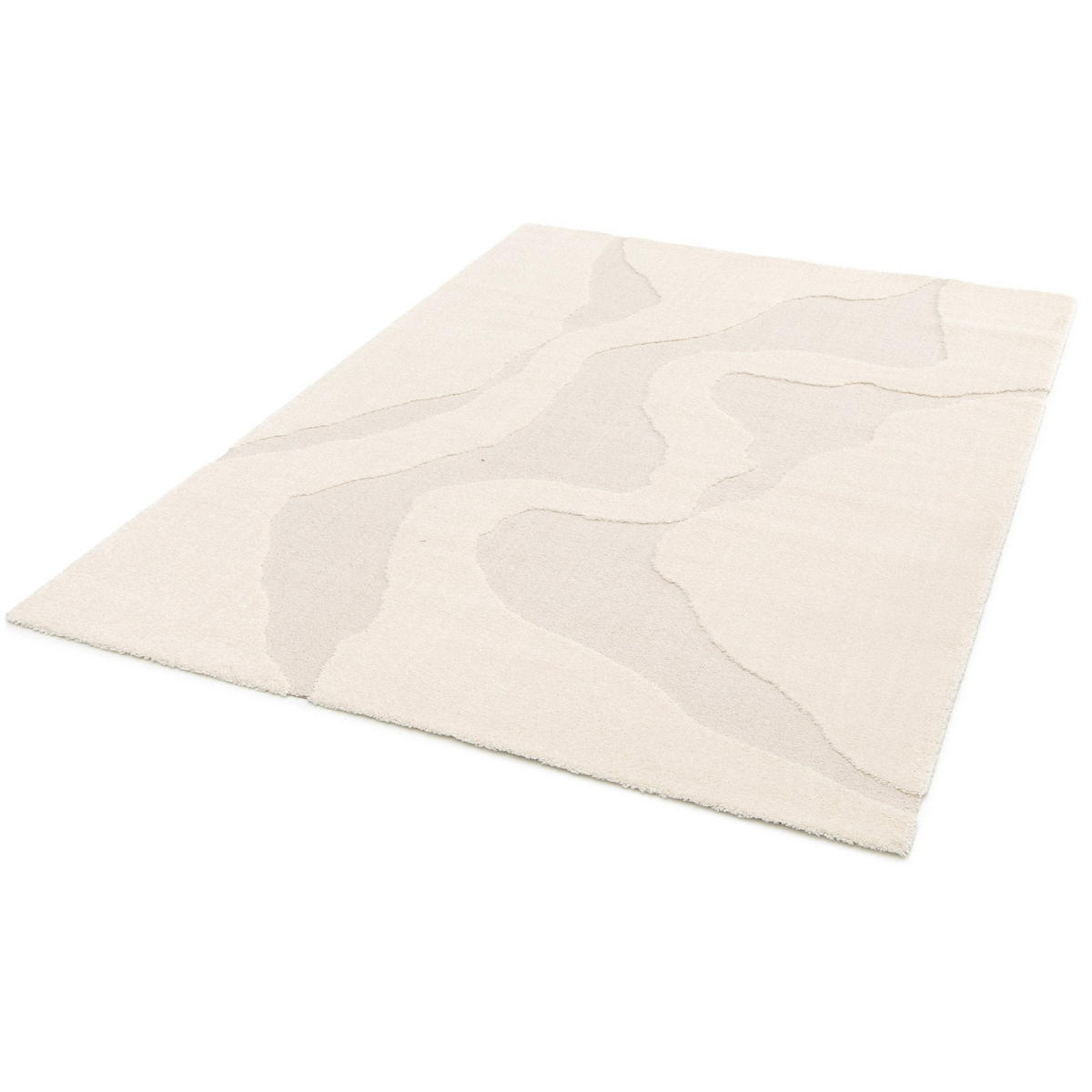 TEPPICH sehr weich mit Relief-Effekt Beige - Beige, Textil (160/230cm) - AFK Living