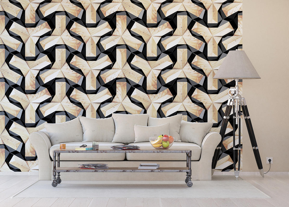 FOTOTAPETE figurative Motive 375 x 270 cm - Beige, Papier (375/270cm) - Sanders & Sanders