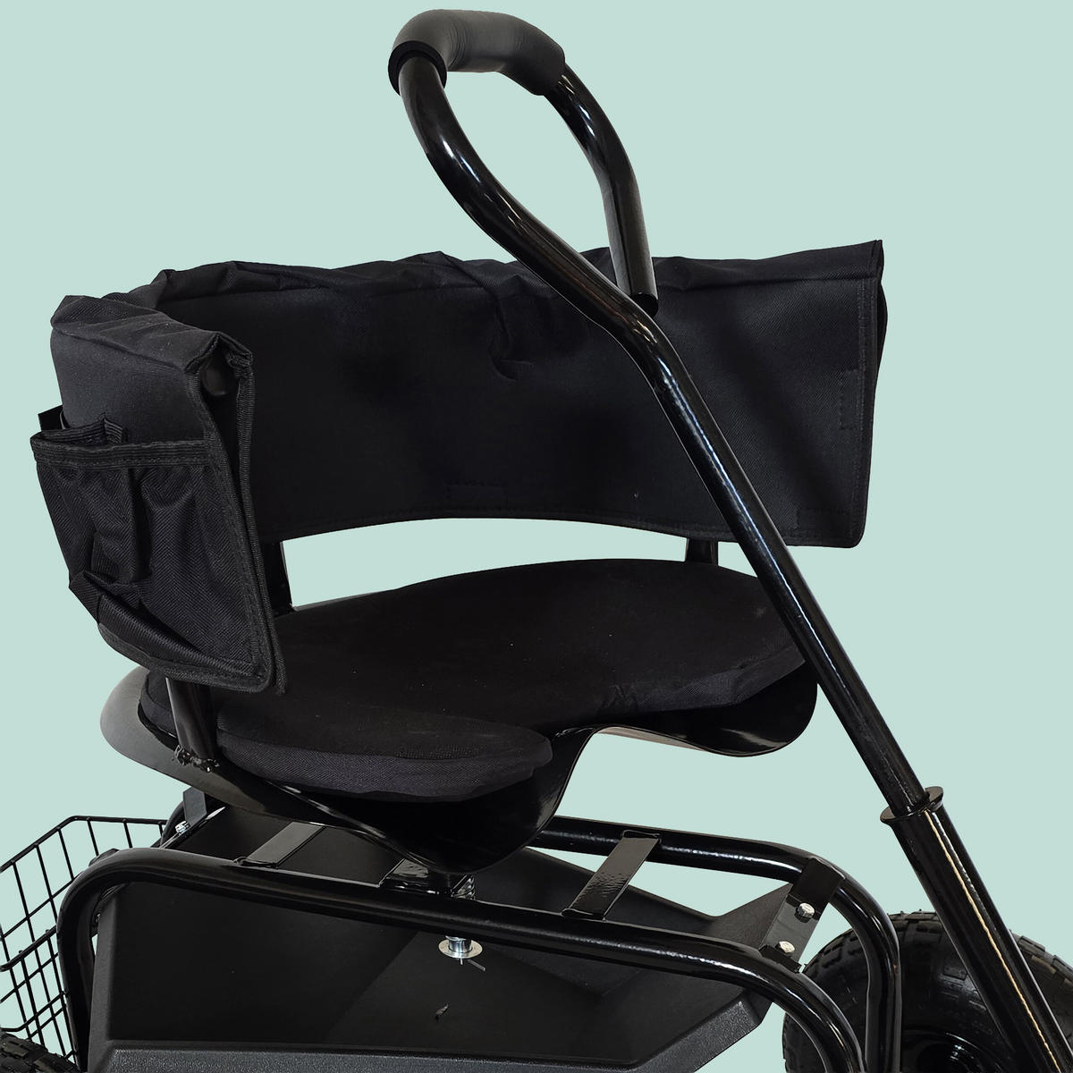 GARTENSITZ - Schwarz, Kunststoff/Metall (46/86/110cm) - Relaxdays