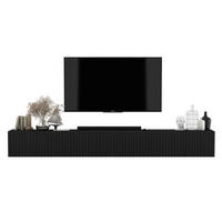 TV-LOWBOARD 2-er Set Elpis Schwarz Matt Glamour 150 cm - Schwarz, Holzwerkstoff (300/37.5/36.5cm) - Meble Lindner