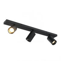 DECKENLEUCHTE Renzo, Schwarz, 60cm - Schwarz, Metall (60/6/12.5cm) - KOSILUM