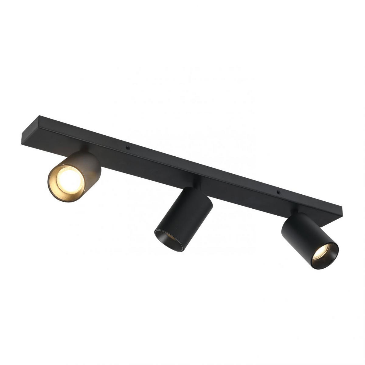 DECKENLEUCHTE Renzo, Schwarz, 60cm - Schwarz, Metall (60/6/12.5cm) - KOSILUM