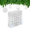 WEIHNACHTSKUGELN-SET 150-tlg. - Weiß, Kunststoff (6/7/6cm) - Relaxdays