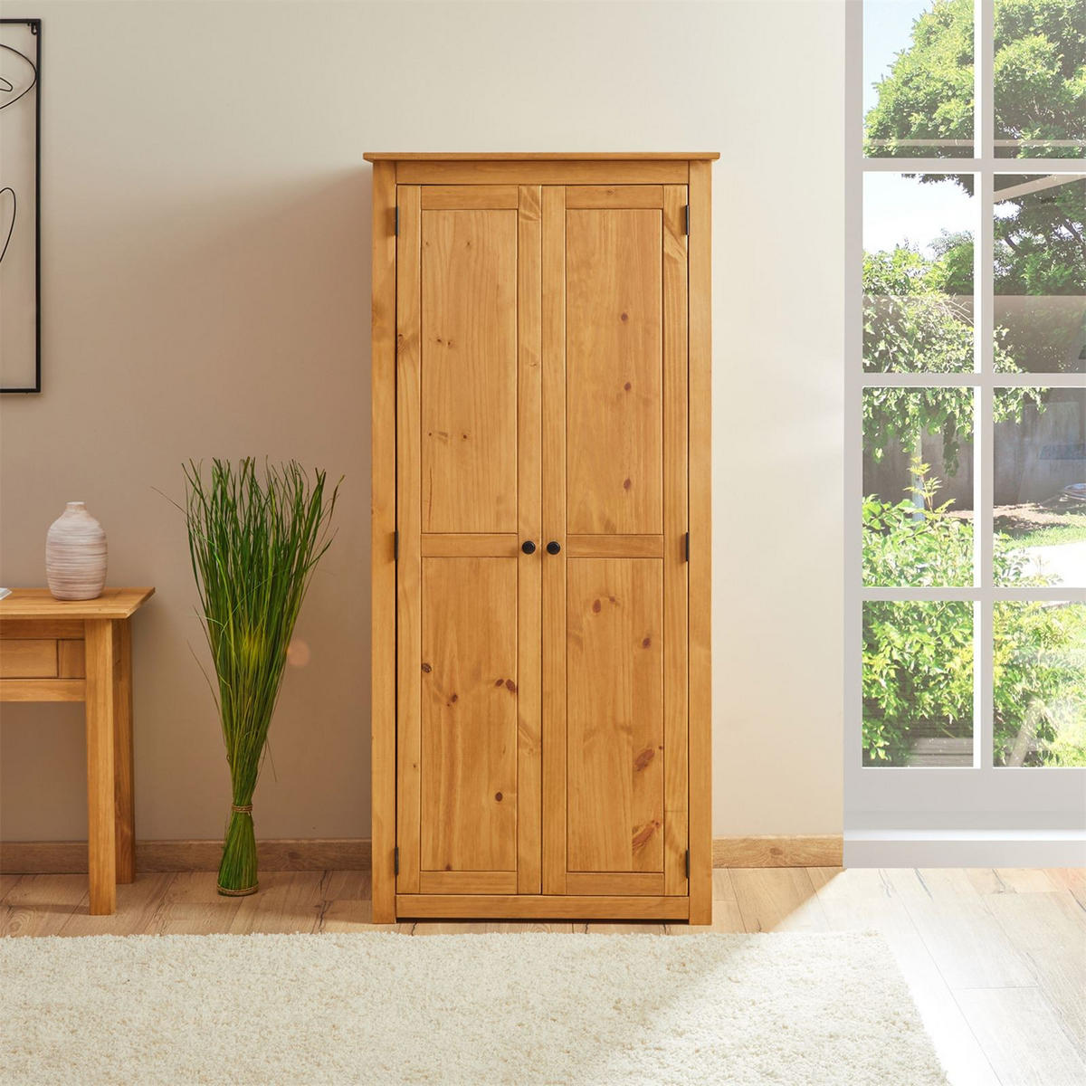 KLEIDERSCHRANK CANCUN - Kieferfarben, Holz (80/176/50cm) - CARO-Möbel