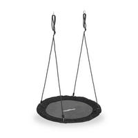 FÅGELBOGUNGA Svart justerbar höjd 110 cm - Svart, Plast/Metall (110/150/110cm) - Relaxdays