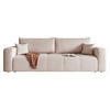 SCHLAFSOFA Velours mit Bettkasten und Schlaffunktion - Beige, Holzwerkstoff/Textil (246/79/93cm) - Idohome