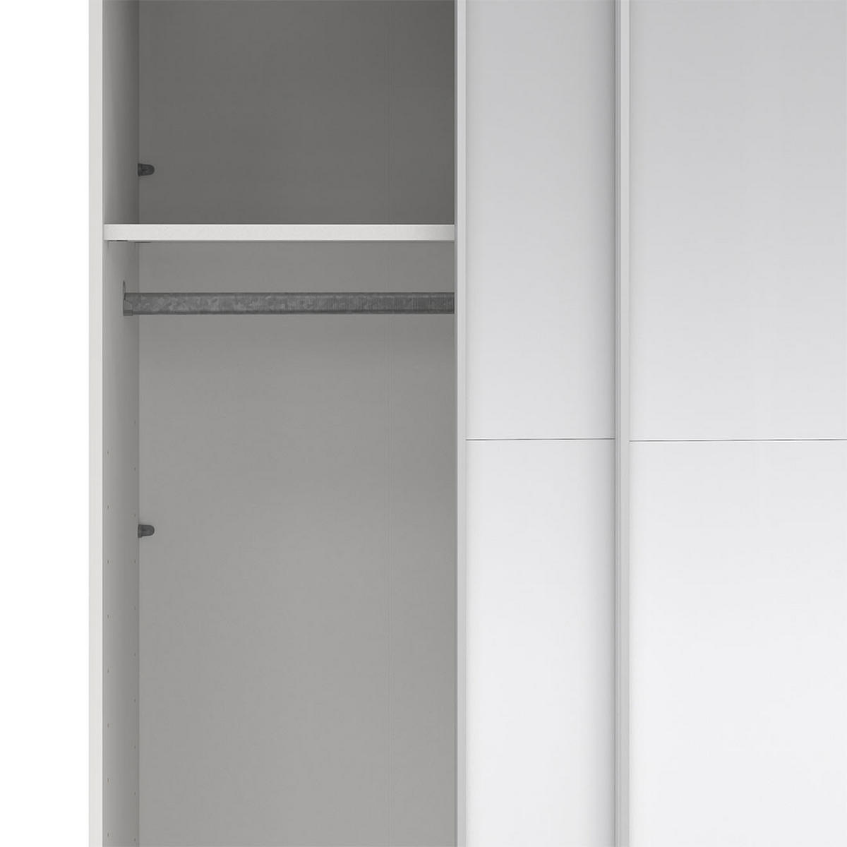SCHIEBETÜRENSCHRANK, Catania, Weiß, Holzwerkstoff, 244 x 67 x 221 cm - Weiß, Holzwerkstoff (244/221/67cm) - ebuy24