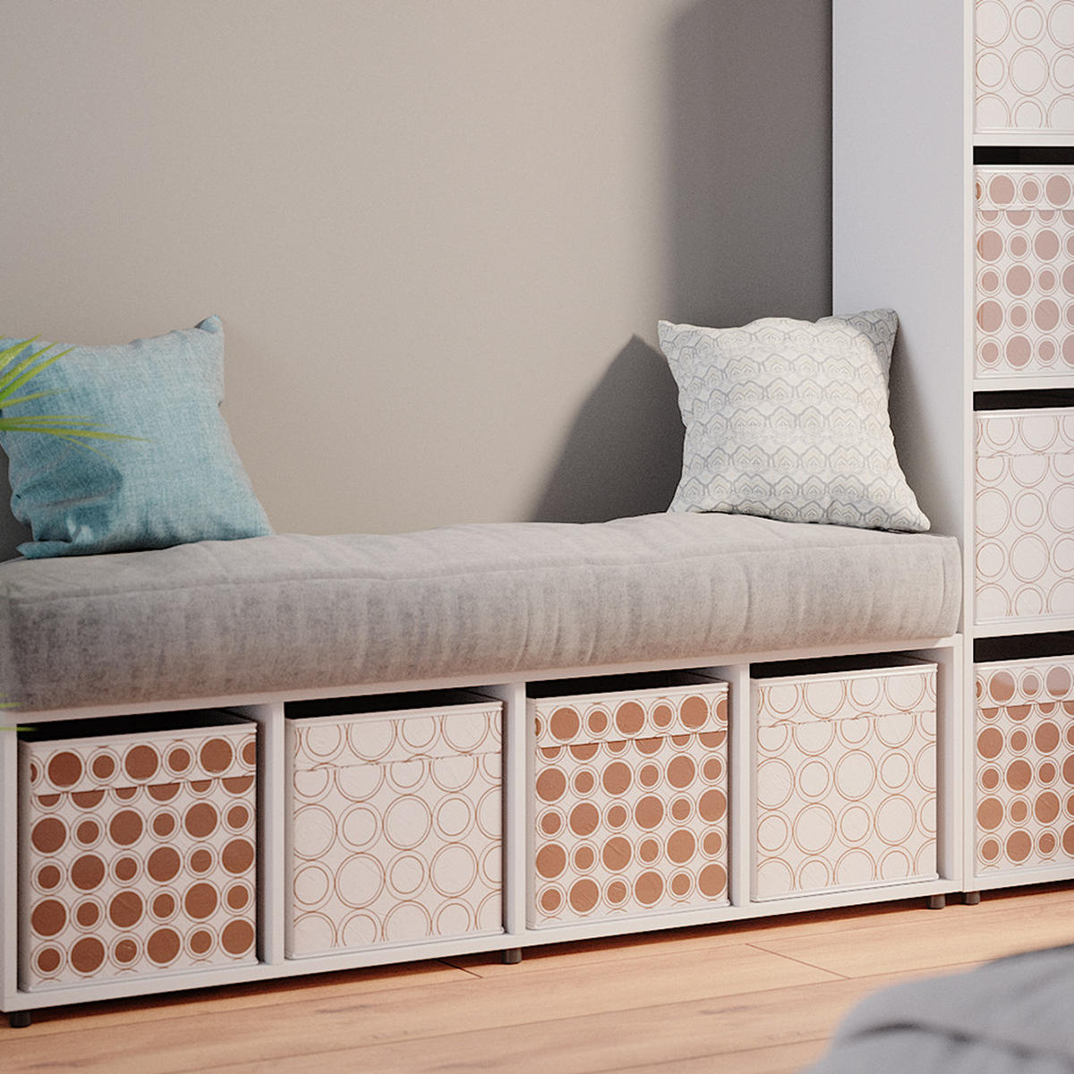 DĚLICÍ STĚNA Ludus Bílá - bílá, kompozitní dřevo (142.5/36.2/33cm) - Vicco