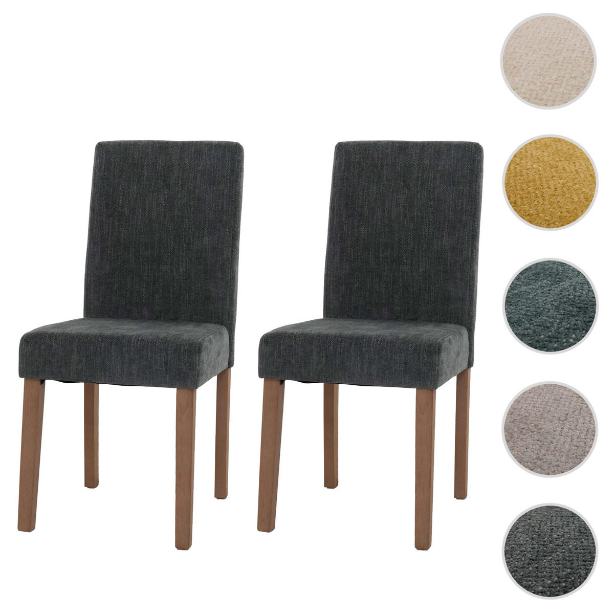 ESSZIMMERSTUHL Grau 2er-Set - Grau, Textil (42/90/50cm) - MCW