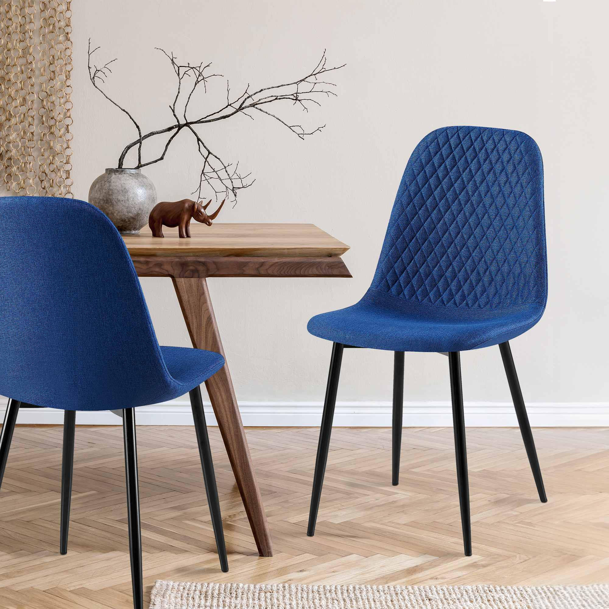 Thumbnail - CLP Stuhl, Blau, Textil, 44x88x54 cm, Esszimmer, Stühle, Esszimmerstühle, Vierfußstühle