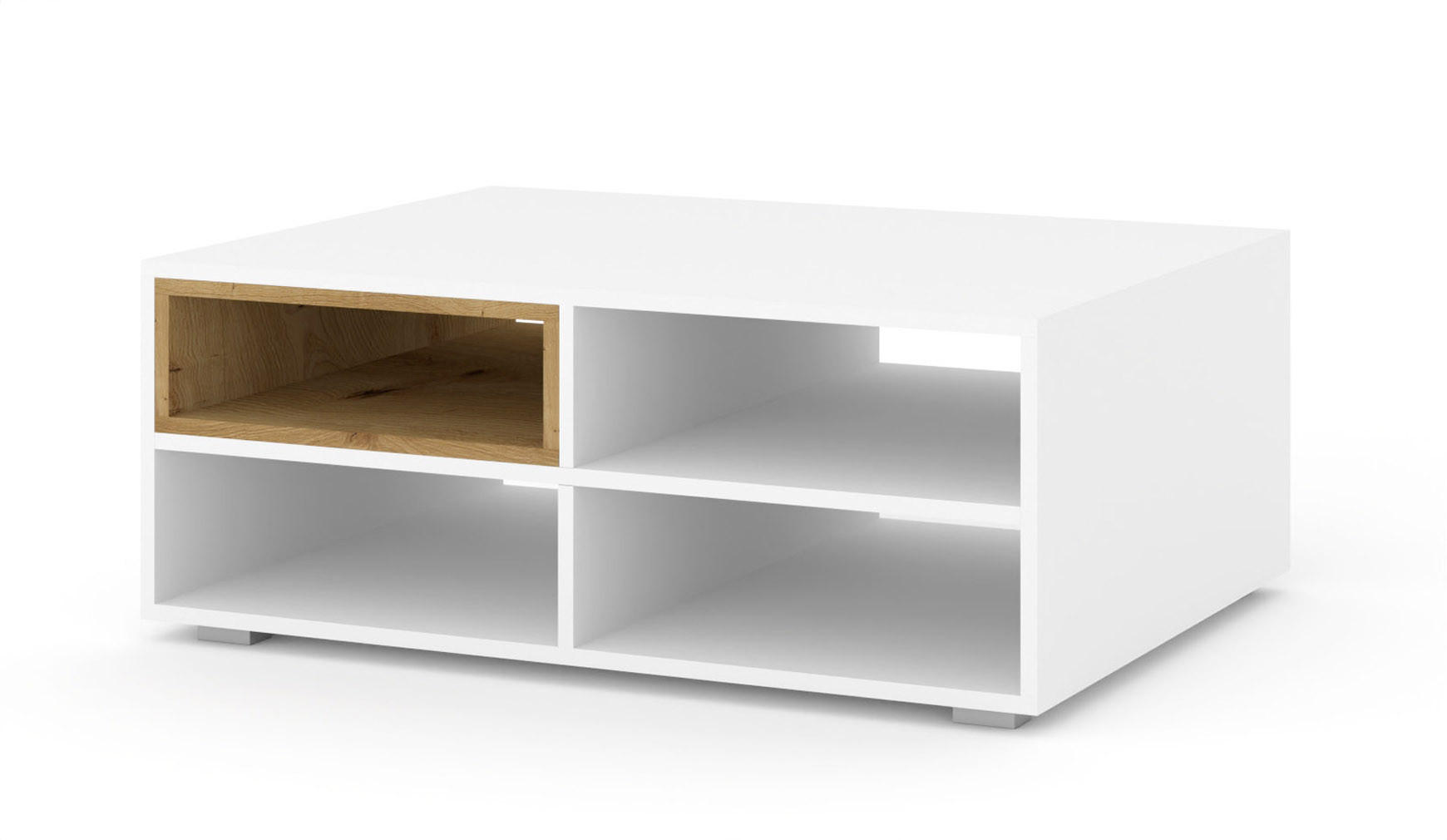 COUCHTISCH Weiß, Artisan 94/37/70 - Weiß, Holzwerkstoff (70/94/37cm) - RAUMHIRSCH FURNITURE