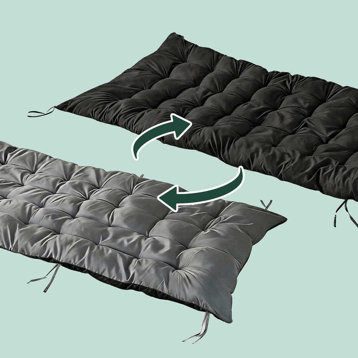 KEMPINGOVÉ lôžko - čierna, kov/textil - Relaxdays