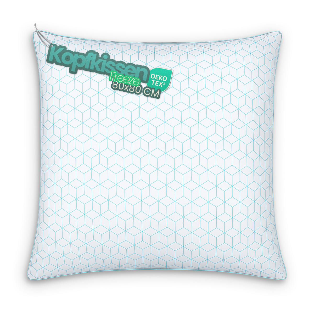 KOPFKISSEN "Freeze" Kühl-Effekt 80x80 cm - Weiß, Textil (80/80cm) - Bestlivings