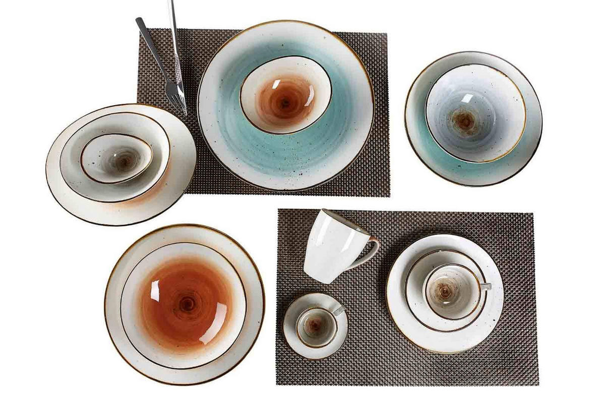 SPEISETELLER Cosmo grau 26 x 21 cm 4er Set - Grau, Keramik (26/21/4cm) - Ritzenhoff Breker