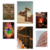 POSTER Set Mit 6 Fotografien Aus Indien Und Asien A3 & A4 Rahmenlos - Klar, Papier (29/3cm) - Nacnic