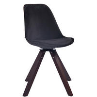 ESSZIMMERSTUHL Troll Samt, Gestell Buchenholz Square Walnuss Schwarz - Walnussfarben/Schwarz, Holz/Buchenholz (48/84/56cm) - TPFLiving