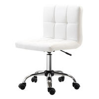 DREHSTUHL in Weiß höhenverstellbar mit Kunstleder und 5 Rollen,51/92/46 cm - Weiß, Kunststoff (46/92/51cm) - Flora Grace