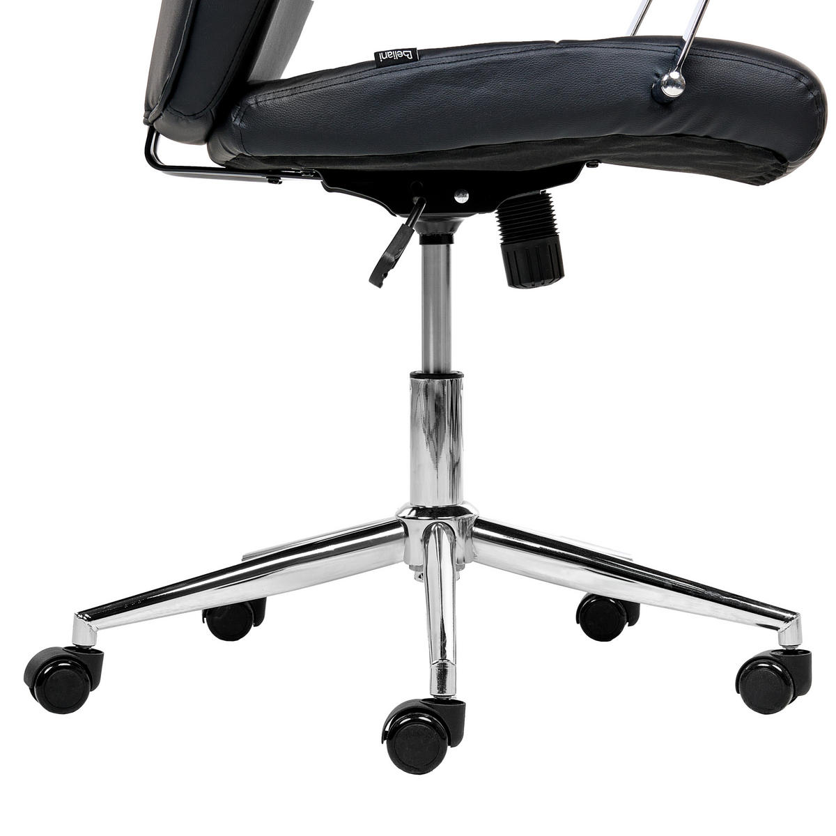 CHEFSESSEL Schwarz Adept - Silberfarben/Schwarz, Kunststoff (70/115/70cm) - Beliani