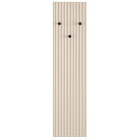 WANDGARDEROBE Caletto Beige mit Lamellen 34 cm - Beige/Schwarz, Holzwerkstoff (34/137/2cm) - Selsey