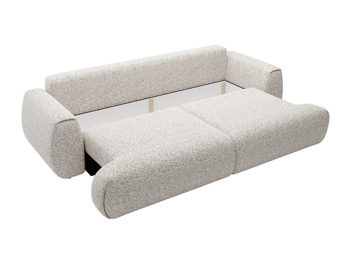 SCHLAFSOFA - 4 Personen - Stoff - Hellgrau - - Hellgrau, Textil (260/81/106cm) - Vente-Unique