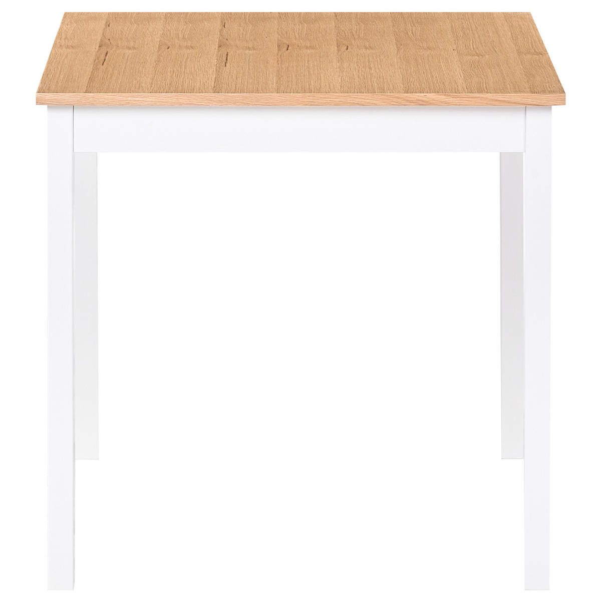 ESSTISCH Holz hellbraun/weiß 80/60 cm Battersby - Hellbraun/Weiß, Holz (80/60/74cm) - Beliani