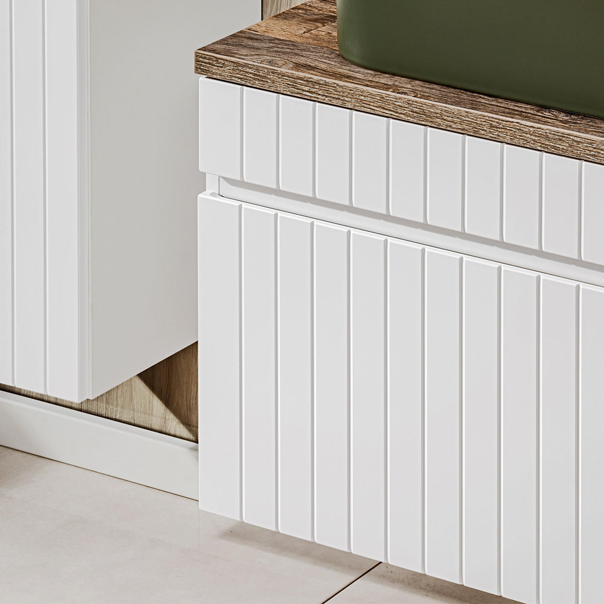 WASCHTISCHUNTERSCHRANK 160cm Zelie Weiß - Weiß, Holzwerkstoff (160/46/45cm) - Petits-meubles