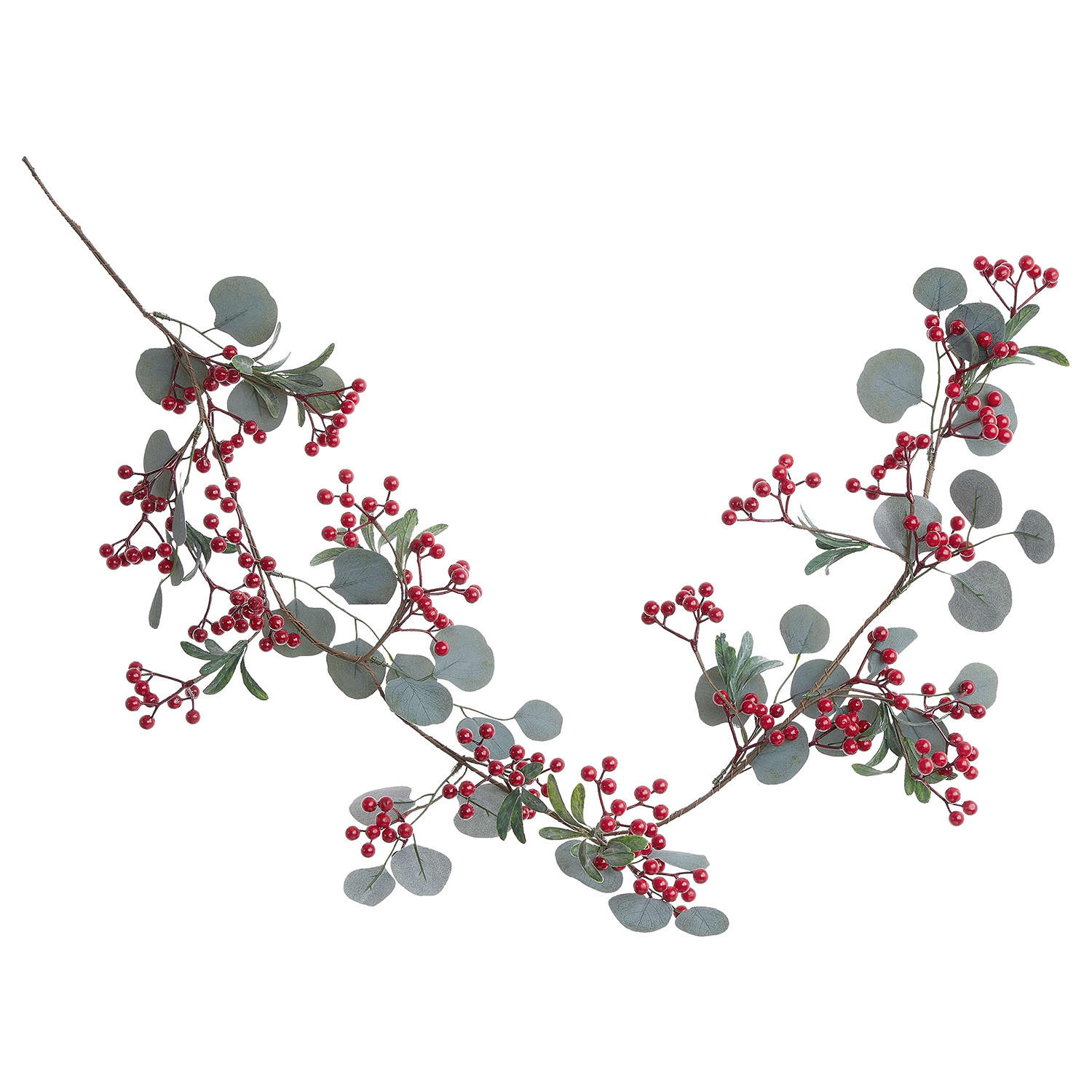 GIRLANDE Florista Beeren & Eukalyptus - Rot, Kunststoff (10/1/140cm) - Butlers