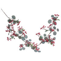 GIRLANDE Florista Beeren & Eukalyptus - Rot, Kunststoff (10/1/140cm) - Butlers