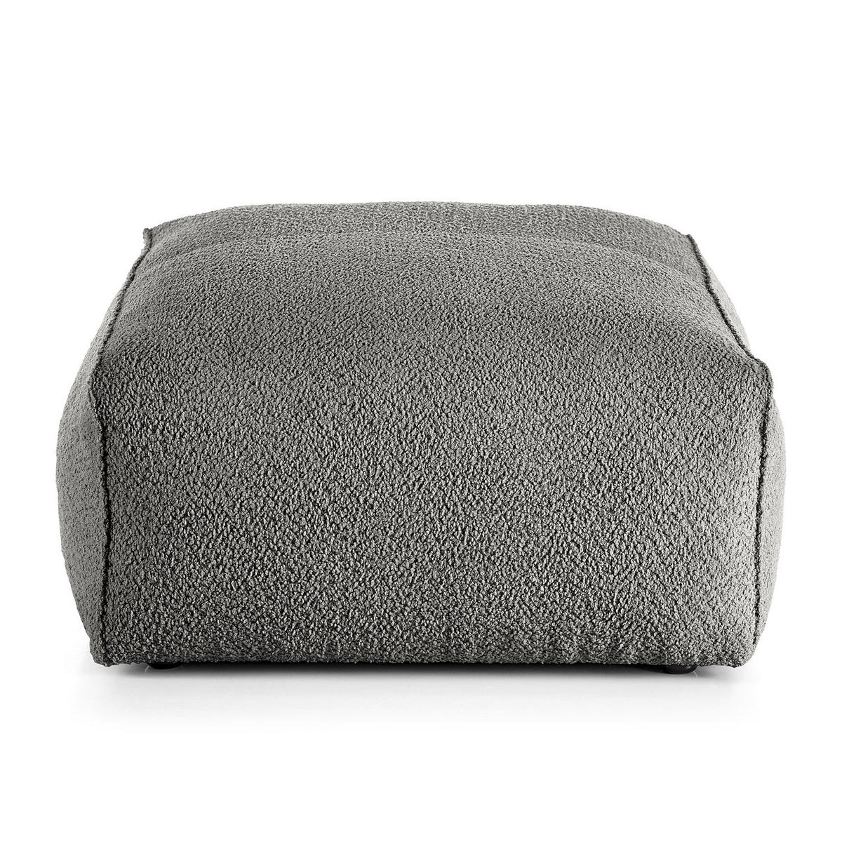 POLSTERHOCKER - Schwarz/Grau, Kunststoff/Textil (81/38/100cm) - home24