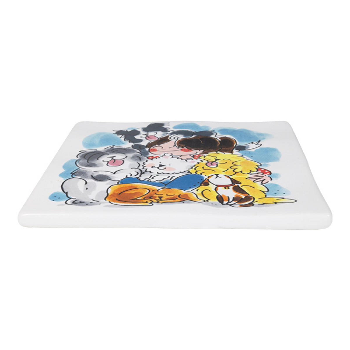 FLIESE Hunde in Bunt - 13cm - Multicolor, Keramik (13/0.5/13cm) - Blond Amsterdam