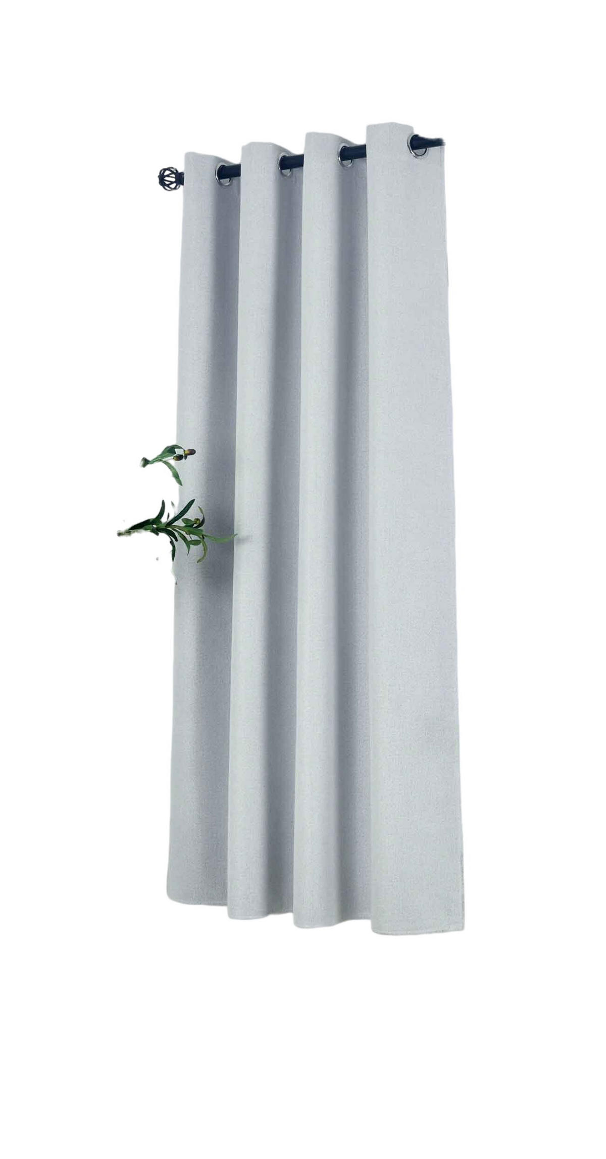 VORHANG MÜNCHEN DARK HxB 175x145 cm Stein - Hellgrau, Textil (145/175/175cm) - Gardinenbox