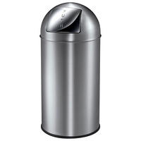 MÜLLEIMER Mit Pushdeckel & Inneneimer Aus Metall 40 Liter 74 x 34 x 34 cm Matt Edelstahl & Silber - Silberfarben, Metall (34/74/34cm) - PROREGAL
