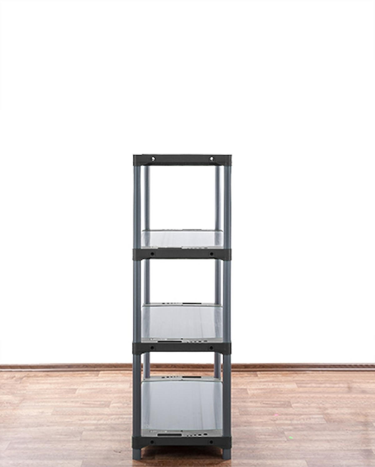 KUNSTSTOFFREGAL BIG GREY BEAR Low 138x80x46cm Fachlast 160kg Grau - Grau, Kunststoff (80/138/46cm) - PROREGAL