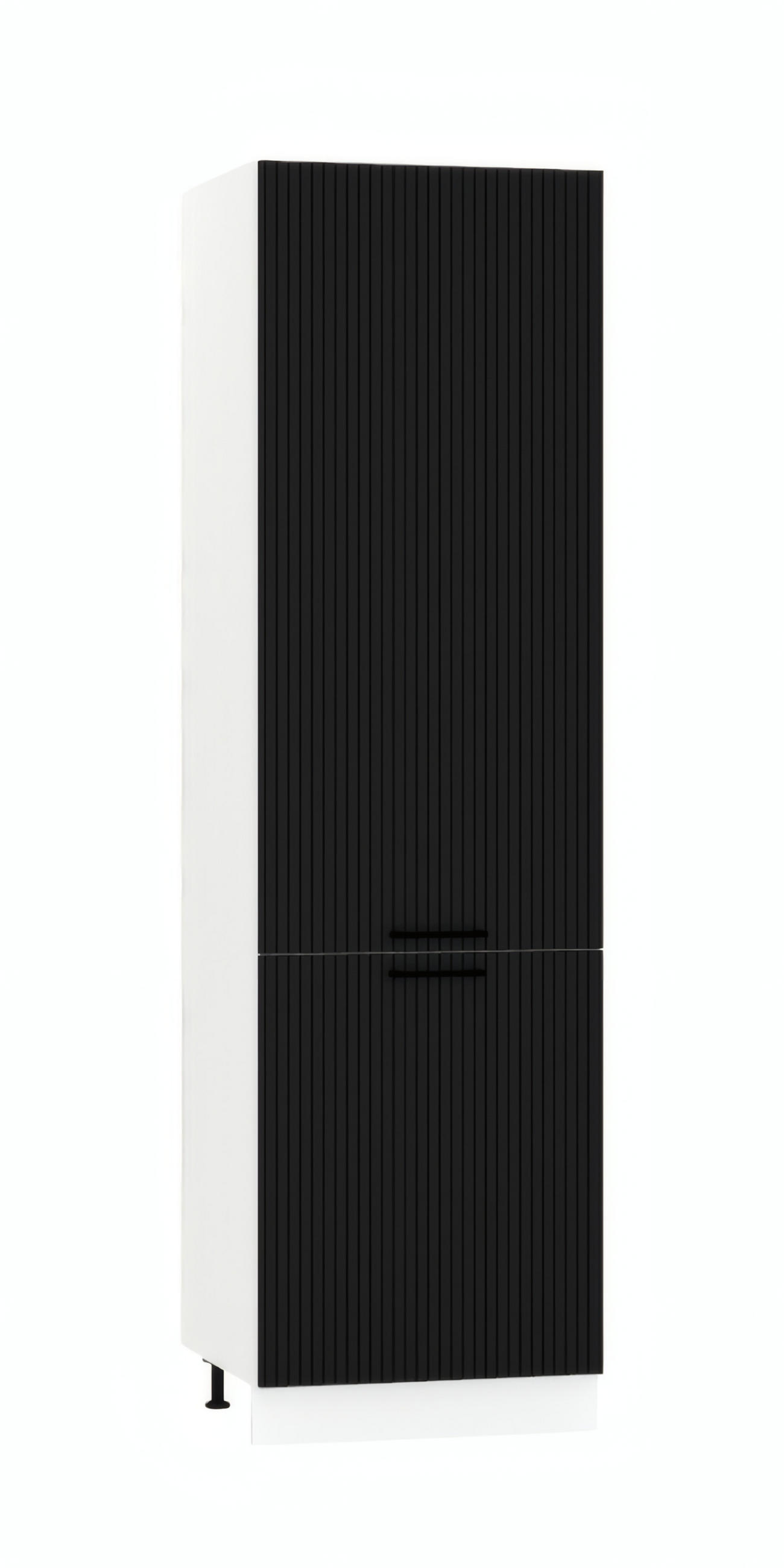 HOCHSCHRANK D60SŁ P/L - KENDRO - Hochwertiges Design Konzept - Schwarz/Weiß, Holz/Metall (60/213.3/56cm) - ROYAL24_MARKT