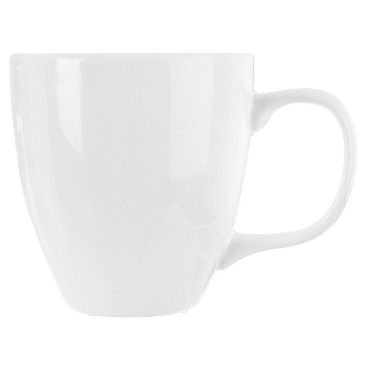 MONA PORZELLANBECHER, Porzellan, weiß, 400 ml - Transparent, Keramik (0.4L) - Orion 