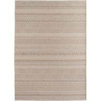 TEPPICH Outdoor Flachgewebe Ethno Muster Polypropylen Balkon Beige Rechteckig 140x200 - Beige, Textil (140/200cm) - KADIMA DESIGN